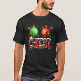 T-shirt Couples de châtaignes assortis Lumières de Noël No