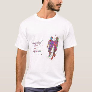 T-shirt Couples de coureur, femme courante et homme,