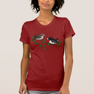 T-shirt Couples de gros-bec de Rose-breasted