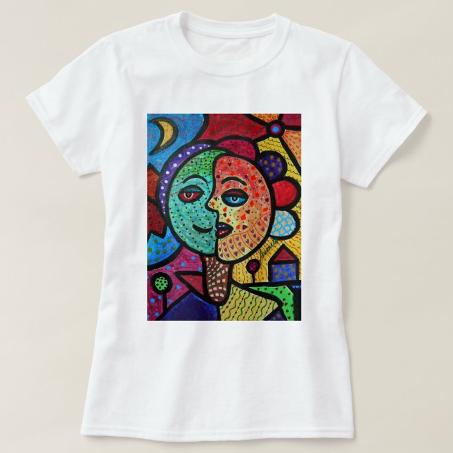 T-SHIRT COUPLES DU SOLEIL ET DE LUNE (Design devant)