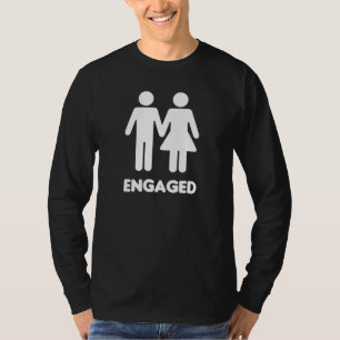 T-shirt Couples engagés (silhouette blanche)