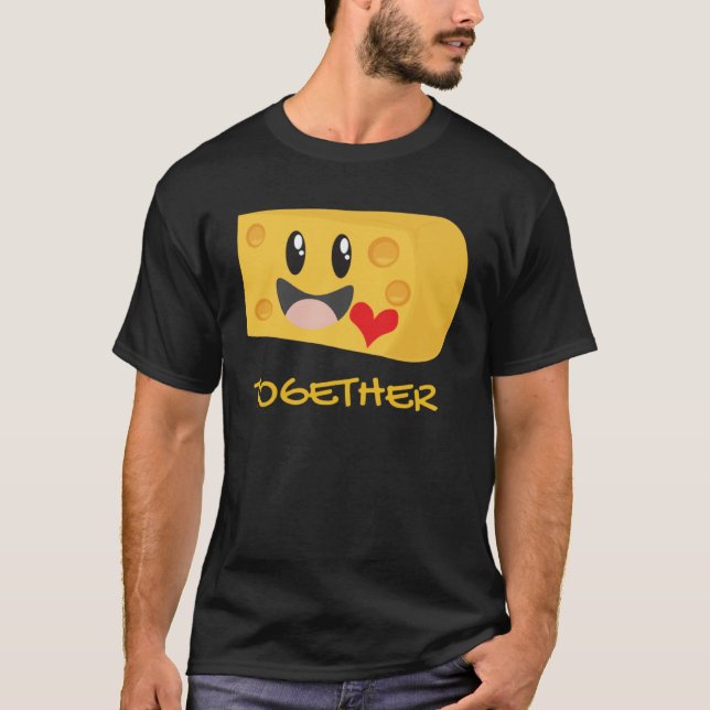 T-shirt Couples Macaroni and Cheese Better Together Couple (Devant)