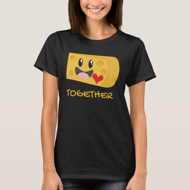 T-shirt Couples Macaroni et Fromage Mieux Ensemble Couple (Devant)