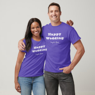 T-shirt Couples Mariage De Mariée Super Beauté Couleur Pou