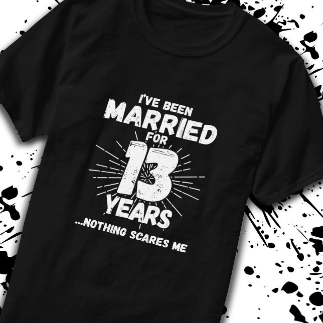 T-shirt Couples mariés 13 ans drôle 13ème anniversaire (Créateur téléchargé)