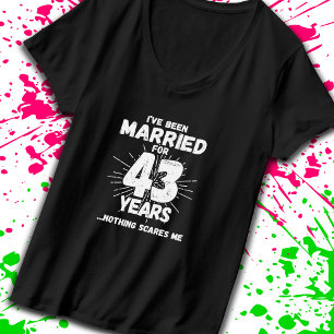 T-shirt Couples mariés 43 ans drôle 43ème anniversaire