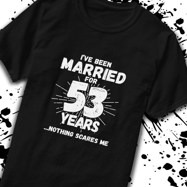 T-shirt Couples mariés 53 ans drôle 53ème anniversaire (Créateur téléchargé)