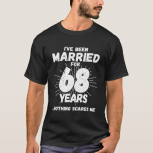 T-shirt Couples Mariés 68 Ans - Drôle 68e Anniversaire de