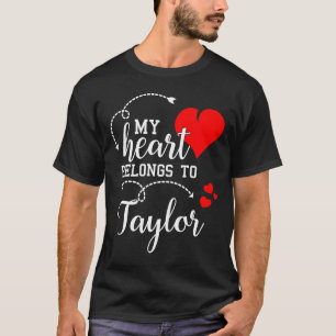 T-shirt Couples Matching Mon cœur appartient à Taylor Mo