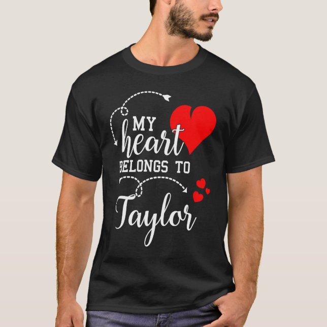 T-shirt Couples Matching  My Heart Belong to Taylor  My Lo (Devant)