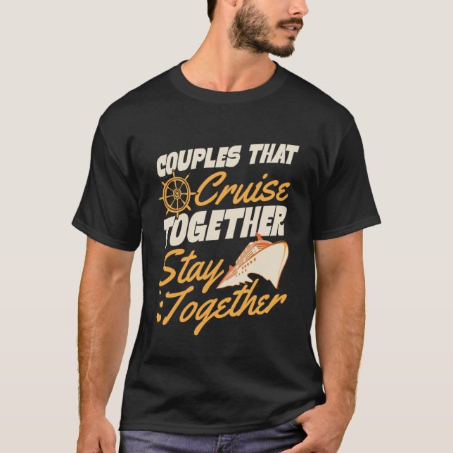 T-shirt Couples Qui Croisent Ensemble Restent Ensemble Mat (Devant)