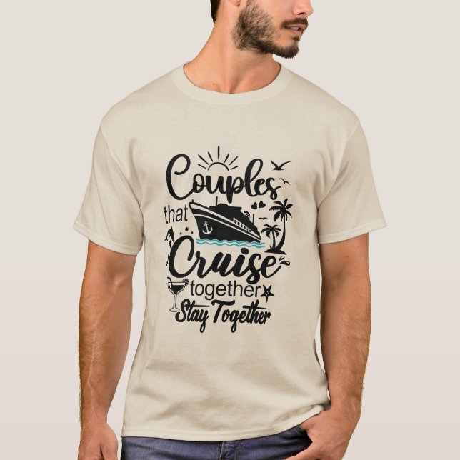T-shirt Couples Qui Croisent Ensemble Restent Ensemble Vac (Devant)