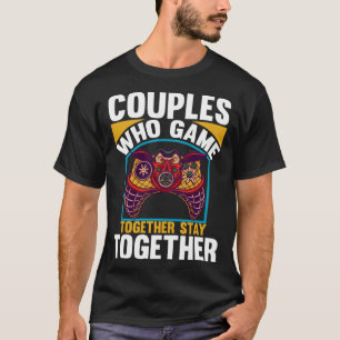 T-shirt Couples Qui Jouent Ensemble Restent Ensemble Jeu V
