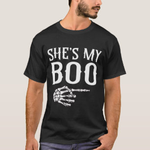 T-shirt Couples squelette boo correspondance couple hallow