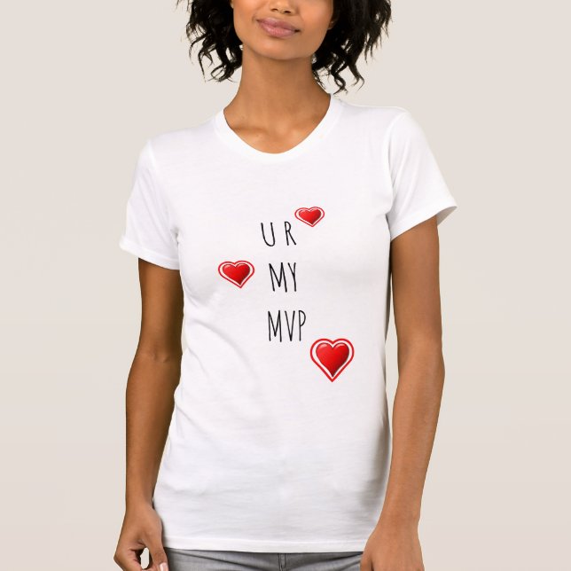 T-shirt Couples U R MY MVP modernes (Devant)