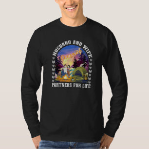 T-shirt Couples Voyager Tout En Randonnée Camping & Pêche