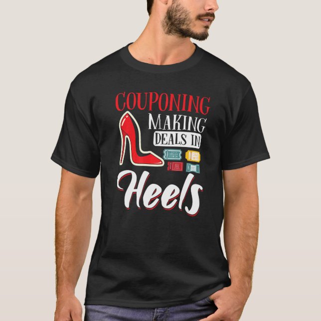 T-shirt Couponer Couponer High Heel Couponing Faire affair (Devant)