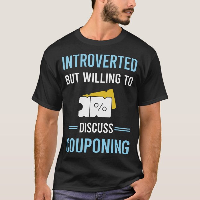 T-shirt Couponing Introverti de Coupons de Rabaissement (Devant)