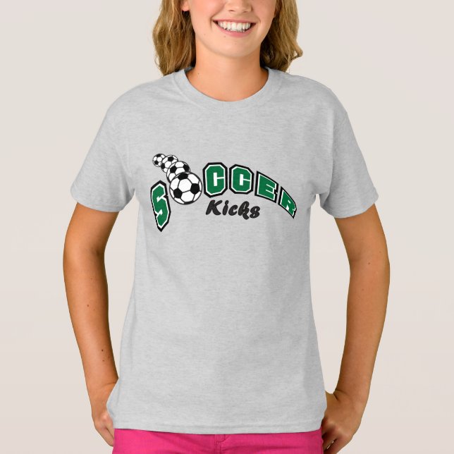 T-shirt Coups de football - Vert foncé (Devant)