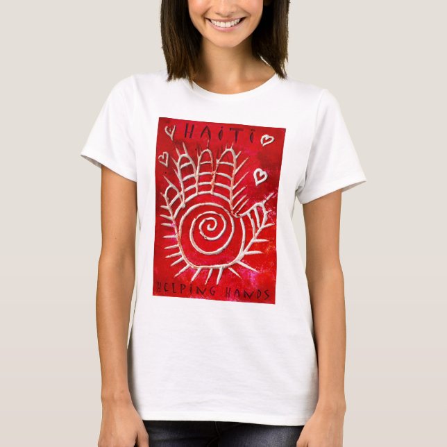 T-shirt Coups de main pour le Haïti (Devant)
