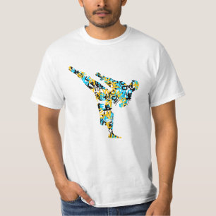 T-shirt Coups de pied de couleurs de logo d'ITF