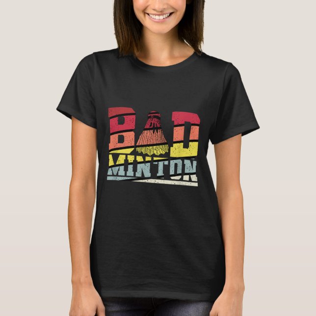 T-shirt Coups de raquette de badminton  (Devant)