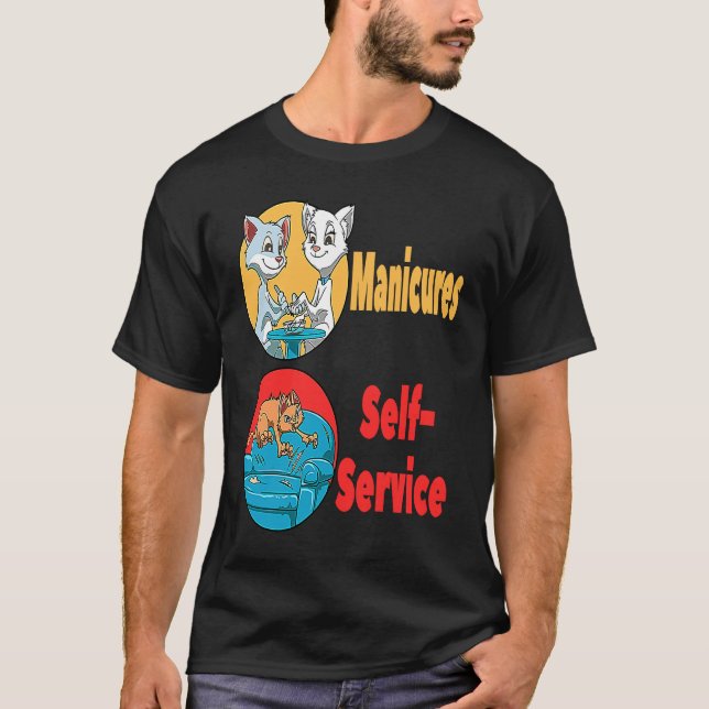 T-shirt Coupure des Griffes de Chat Manucure pour un Propr (Devant)