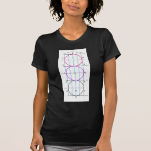 T-shirt cour de dressage de 20x60m ** cercles **
