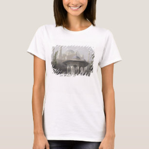 T-shirt Cour et fontaine de St Sophia, Istanbul, engrav