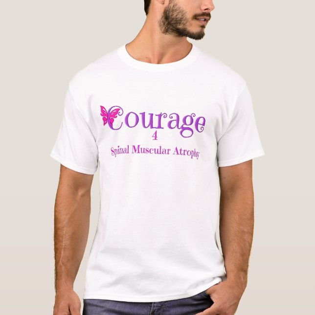 T-shirt Courage 4 SMA - papillon 2 (Devant)