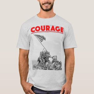 T-shirt COURAGE AMÉRICAIN DE COMBAT - Bataille d'Iwo Jima