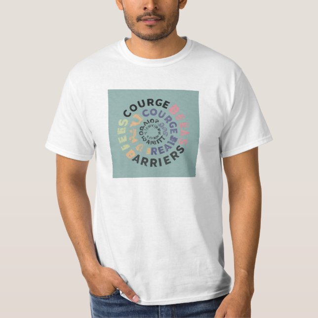 T-shirt Courage brise les obstacles (Devant)