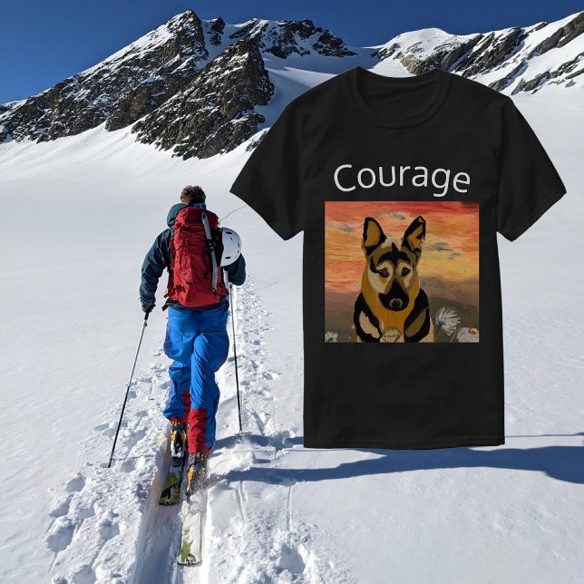 T-shirt Courage de terrain du berger allemand Daisy (Créateur téléchargé)