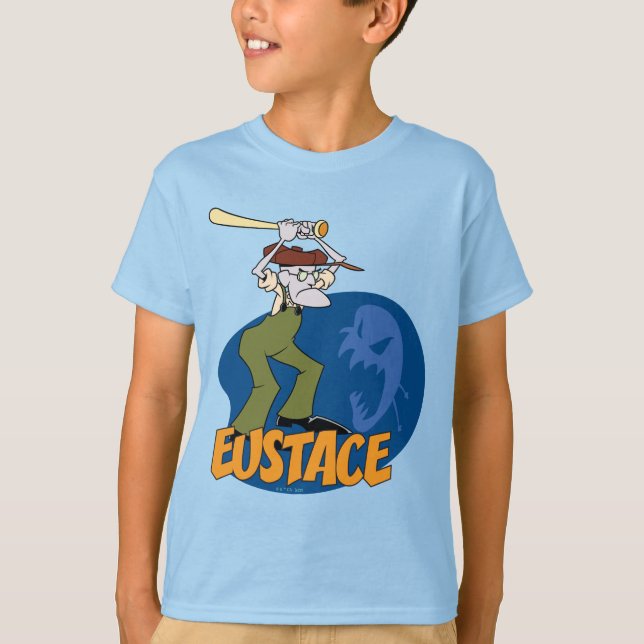 T-shirt Courage du chien lâché | Eustace Graphic (Devant)
