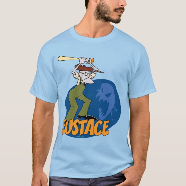 T-shirt Courage du chien lâché | Eustace Graphic (Devant)