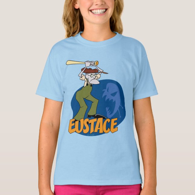 T-shirt Courage du chien lâché | Eustace Graphic (Devant)