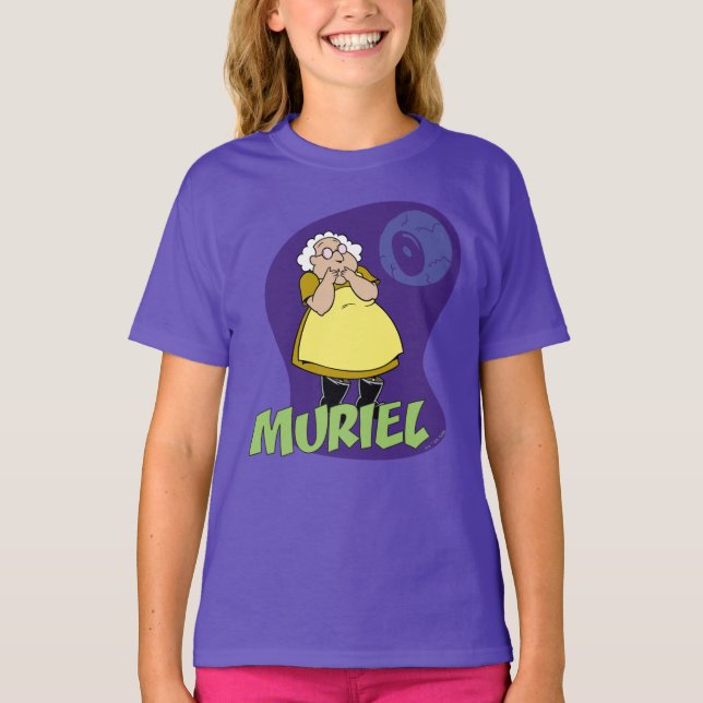 T-shirt Courage du chien lâché | Muriel Graphic (Devant)