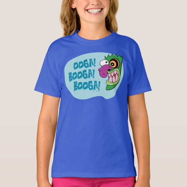 T-shirt Courage du chien lâché | Ooga Booga Booga Booga ! (Devant)