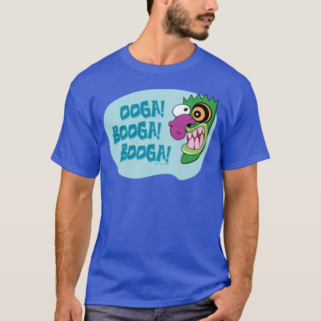 T-shirt Courage du chien lâché | Ooga Booga Booga Booga ! (Devant)