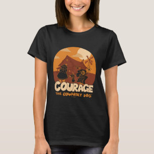 T-shirt Courage Le Chien Lâche Halloween Cowardly Haunly