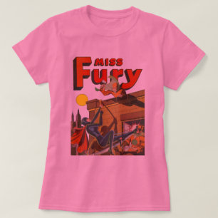 T-shirt Courageuse et Vintage superhéroïne : Miss Fury