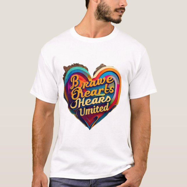 T-shirt "Courageux Heartbeat" (Devant)