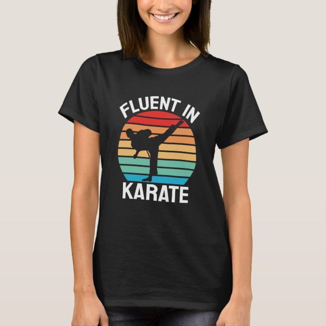 T-shirt Couramment en karaté Karaté drôle (Devant)