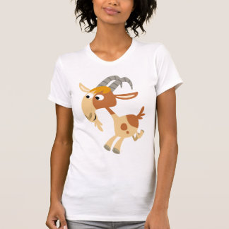 T-shirt courant de femmes de chèvre de bande