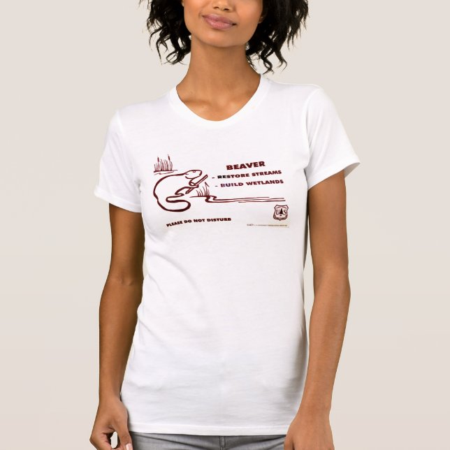 T-shirt Courants de restauration de castor (Devant)