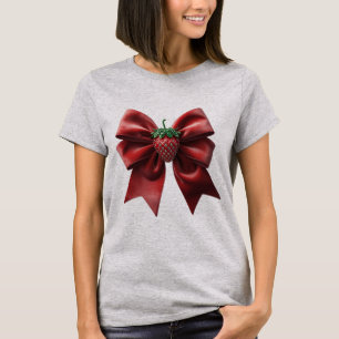 T-shirt Courbe de fraise velours