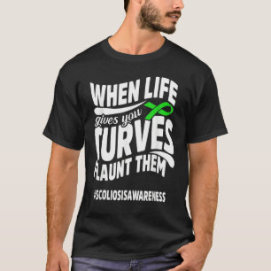 T-shirt Courbe de sensibilisation à la Scoliose Guerrier S