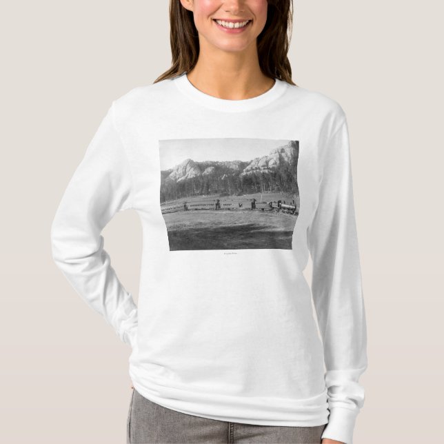 T-shirt Courbe en fer à cheval sur Burlington et le (Devant)