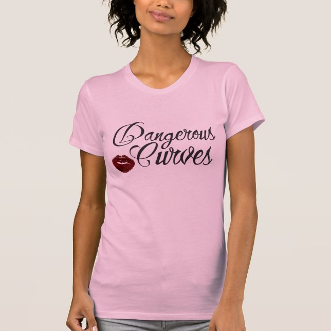T-shirt Courbes dangereuses - pièce en t de dames (Devant)