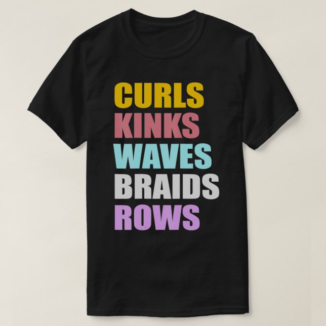 T-shirt Courbes femmes Kinks Waves Braids Rangées Graphiqu (Design devant)